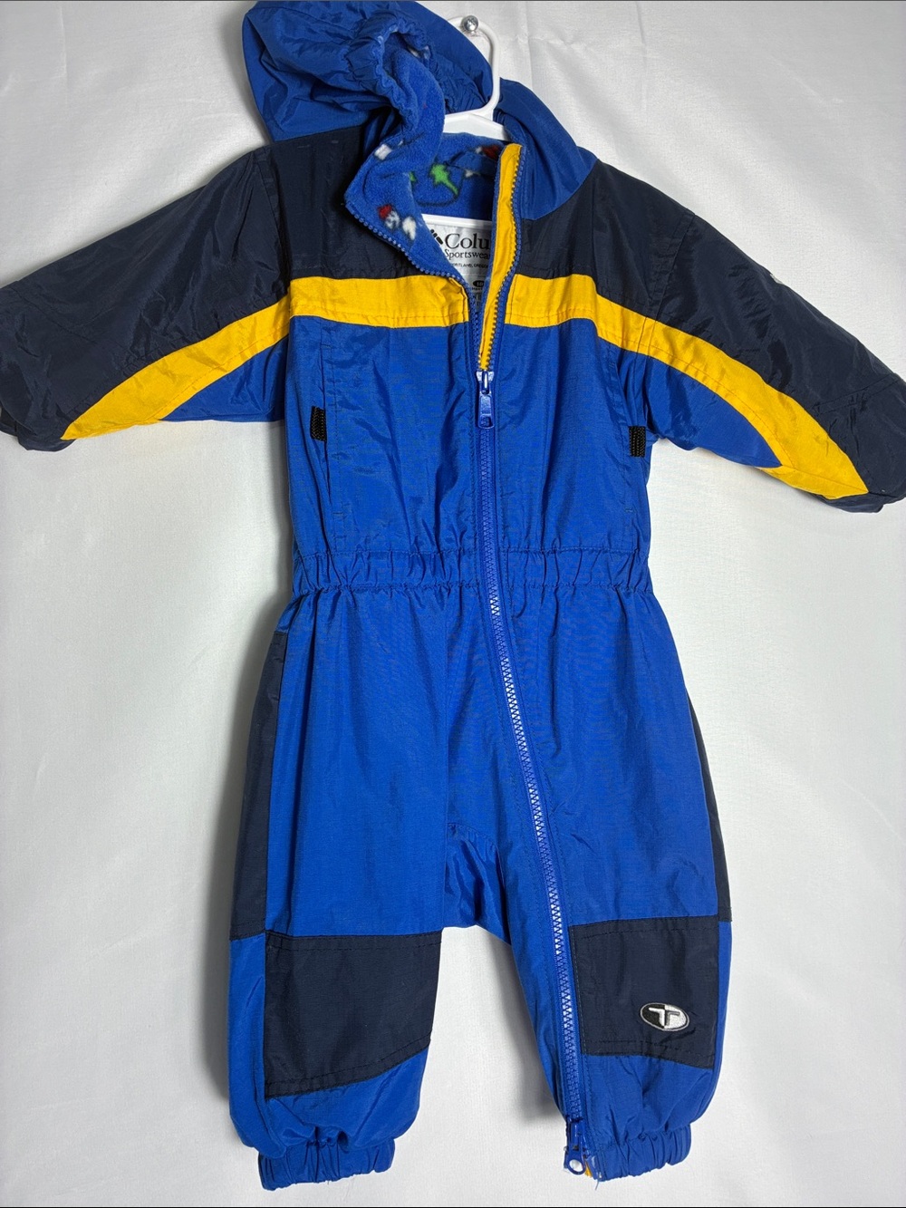 Vintage Columbia Tectonite Toddler One-Piece Snowsuit Snowman Fleece liner 18m